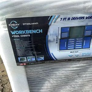 NEW/UNUSED CHERY INDUSTRIAL 7' 18 DRAWER WORKBENCH & TOOL CHEST-BLUE