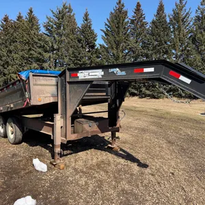 2007 Load Trail 14' 5th Wheel Hydraulic Dump Trailer w/ Flip down sides, Barn style back doors plus End dump style back gate, Tarp, VIN 4ZEGD142271036