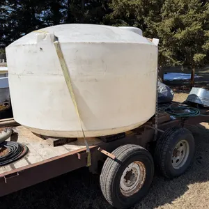 Water Tank Trailer w/ 800gallon Tank, Honda 5.5hp water pump & 120v Jet pump option, Hoses, Pick-ups included