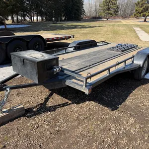 1976 Holsclaw 16’ Trailer w/ Steel Deck Rails, Ramps, Cargo Box w/ hitch & all straps, etc. included VIN 01709-0751