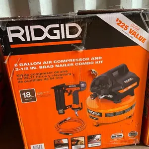 RIDGID 6gal Air Compressor & 2-1/8'' Brad Nailer Combo Kit