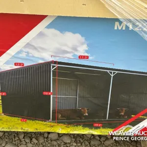 SDLGM1220F GALVANIZED METAL LIVESTOCK SHED