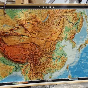 Roll-Down Map of China by Dr. H. Haack, 83 Inches in Height