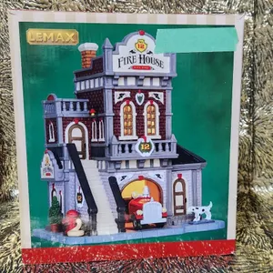 Fire Station Light-Up With Assorted Themed Decorations