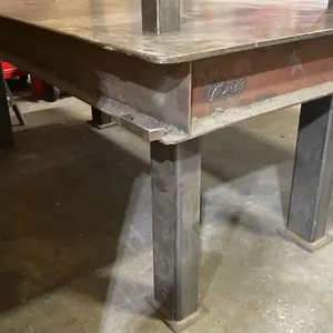 1/2" THICK TOP METAL SHOP TABLE APPROX 97"L X 49"D X 40"H