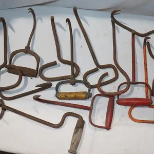 14 Vintage Metal Hay Hooks