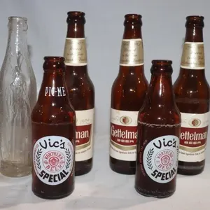 6 Wisconsin Beer Bottles: