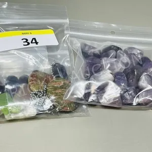 assorted Amethyst & polished stones for pendants