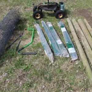 6' Treated Posts, Bamboo Stakes, Cart & Wire