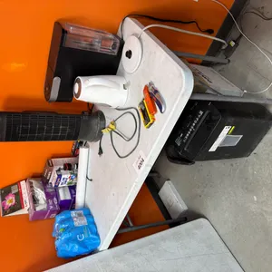 2 - 2' x 4' White folding Table; bonsaii Paper Shredder; Heater; Keurig Machine; Kettle, Misc.