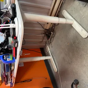 3' x 4' Adjustable White Table complete with non lotted office items included