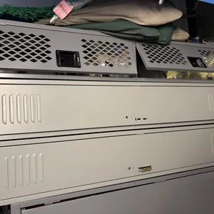 Uline 4 Door Metal Locker; 3'W x 6'6"H