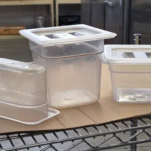 Assorted Plastic Food Pans and Lids