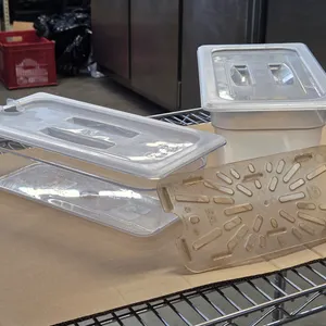 Assorted Plastic Food Pans and Lids