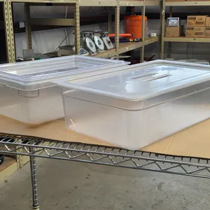 Assorted Plastic Food Pans and Lids