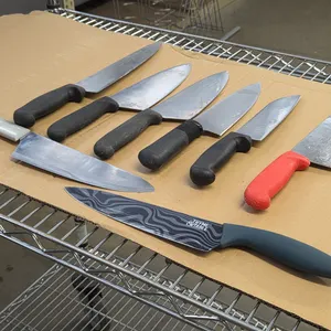 (8) Assorted Chef Knives, Mixed Handles, Stainless Steel, Includes Thyme & Table