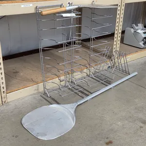 Pizza Peel, Wire Pan Rack, and Wire Tray Organizer