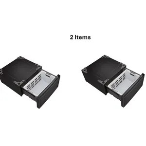 (2) New LG Universal Laundry Pedestal (Black Steel) with Storage Drawer. (One of the products have minor scratches and Its Out The Box, Please see Pic