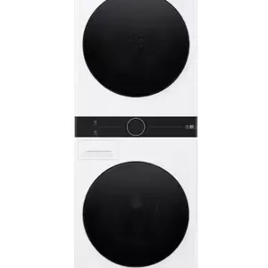 NEW Out of The Box - LG 2.4 cu. ft. Washer, 4.2 cu. ft. Dual Inverter Heat Pump Ventless Electric Dryer, Wash tower, Center Control AIDD in White (MSR