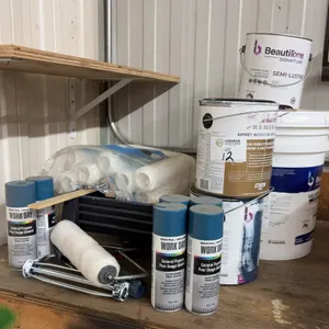 Assorted Paint & Painting Supplies