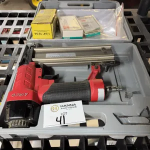 Airco Air‑Powered Brad Nailer with Fasteners – In Hard Case