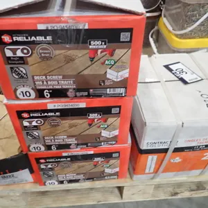 Lot of (1) Box 13 Ga Galvanized 2" Box Nails and (2.5) Boxes #10 6" Deck Screws.