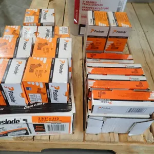 Lot of Approx. (26) Boxes Asst. Paslode Finishing Nails and (1) Box 2 3/8" x  .113 Strip Nails.