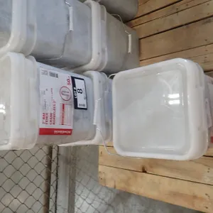 Lot of (3) Homebase 50lbs Pails 2" Barbed Fence Staples.