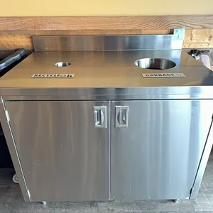 Stainless Steel Garbage/Recycling Station, 28x42”, 3ft tall