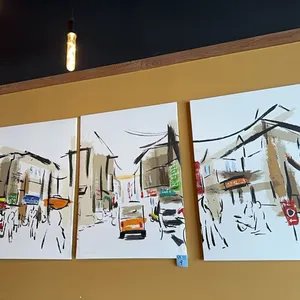 3 canvas artwork, 45x33”