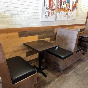 2 single booths, 27 1/4” wide, approx 13’9” long. Freestanding