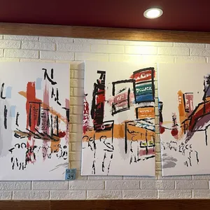 3 canvas artwork, 21x33”