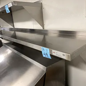 8ft long stainless steel shelf, efi brand, 14” wide