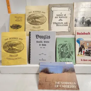 History Books - Steinbach, Pembina, Whitefield & Breezelamn, Justice, Douglas, Carberry