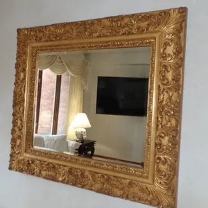 Italian Baroque Antique Gold Leaf Mirror