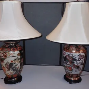 Asia Inspired Pair of Lamps