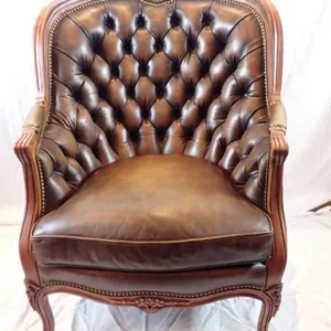 Natural Leather Balfour Tufted Chair