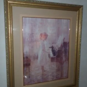 Framed Double Matted Behind Glass "Barefoot Recital"