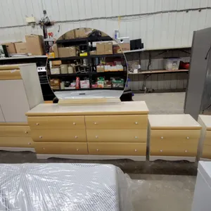 Bedroom Set with Chest of Drawers, 54 x 36 x 16" Nightstand, x2 22 x 22 x 16" and Dresser 30 x 64 x