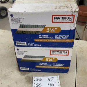 Two Boxes Contractor Solutions 3 1/4" 33-Degree Paper Strip Nails, .120 Gauge, 3000 Nails per Box