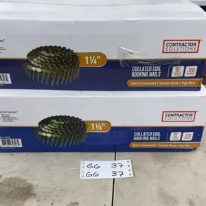 Contractor Solutions 1 1/4" Collated Coil Roofing Nails, .120 Gauge, Electro Galvanized, Two Boxes
