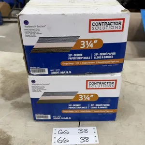 Two Boxes Contractor Solutions 3 1/4" 33-Degree Paper Strip Nails, 3000 Nails Each