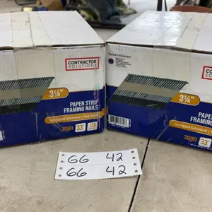 Two Boxes Contractor Solutions 3-1/4" Paper Strip Framing Nails, 33°, .120 Gauge, 3000 Count Each