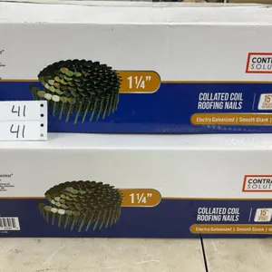 Contractor Solutions 1 1/4" Collated Coil Roofing Nails, .120 Gauge, Electro Galvanized, Two Boxes