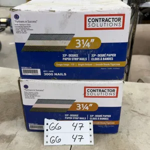 Two Boxes Contractor Solutions 3 1/4" 33-Degree Paper Strip Nails, .120 Gauge, 3000 Nails per Box