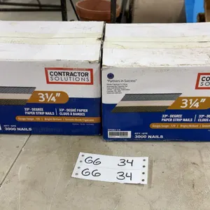 Contractor Solutions 3 1/4" 33-Degree Paper Strip Nails, .120 Gauge, 3000 per Box, Two Boxes