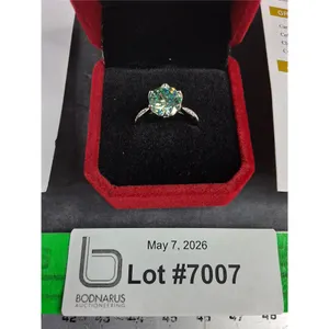 ^ 3.00 Ct GRA Certified Round Brilliant Cut Moissanite Stone Set In 925 Silver Ring Size 7