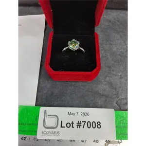 ^ 3.00 Ct GRA Certified Round Brilliant Cut Moissanite Stone Set In 925 Silver Ring Size 7