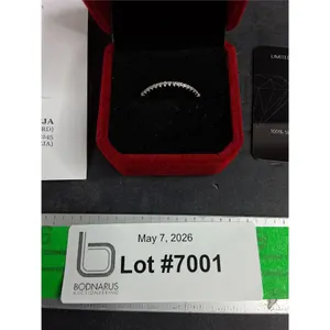 ^ 17 GRA Certified Round Brilliant Cut Moissanite Stones Set In Silver Ring Size 8