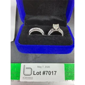 ^ 2.00 Ct Tw GRA Certified Princess Cut Moissanite Stone w/ Other Stones Set In 925 Silver Ring Size